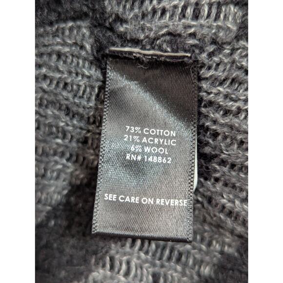 TORRID! BLACK & MARLED GRAY ZIG-ZAG, OUTSIDE SEAM, DUSTER HOODIE SWEATER! SZ 3X - Picture 7 of 9